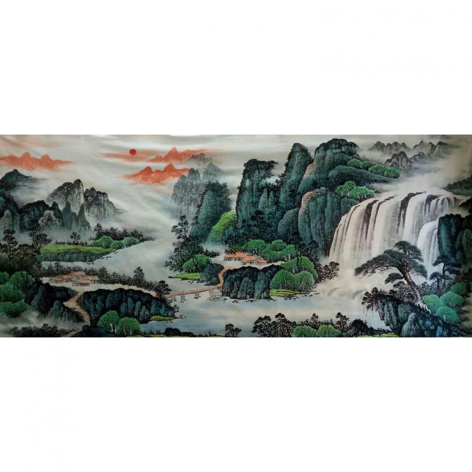 韋杰球國畫作品《【高山流水62】作者韋杰球》