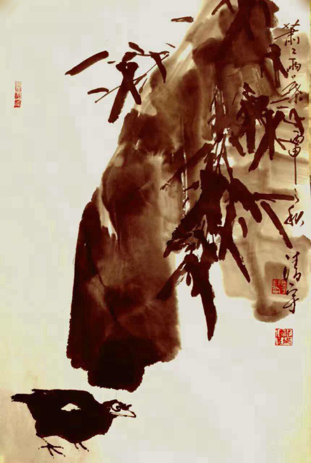 任清宇國畫作品《【簫簫雨】作者任清宇》【圖0】