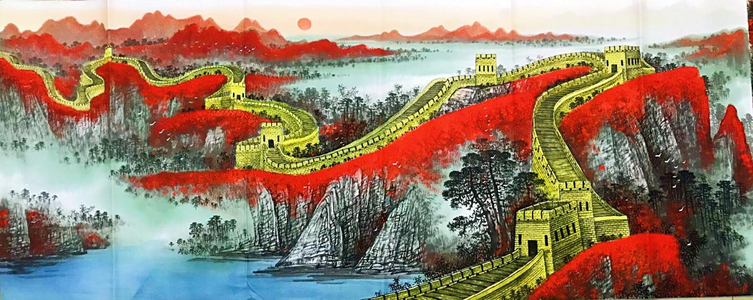 劉慧敏國畫作品《【長城雄風(fēng)1】作者劉慧敏》【圖1】
