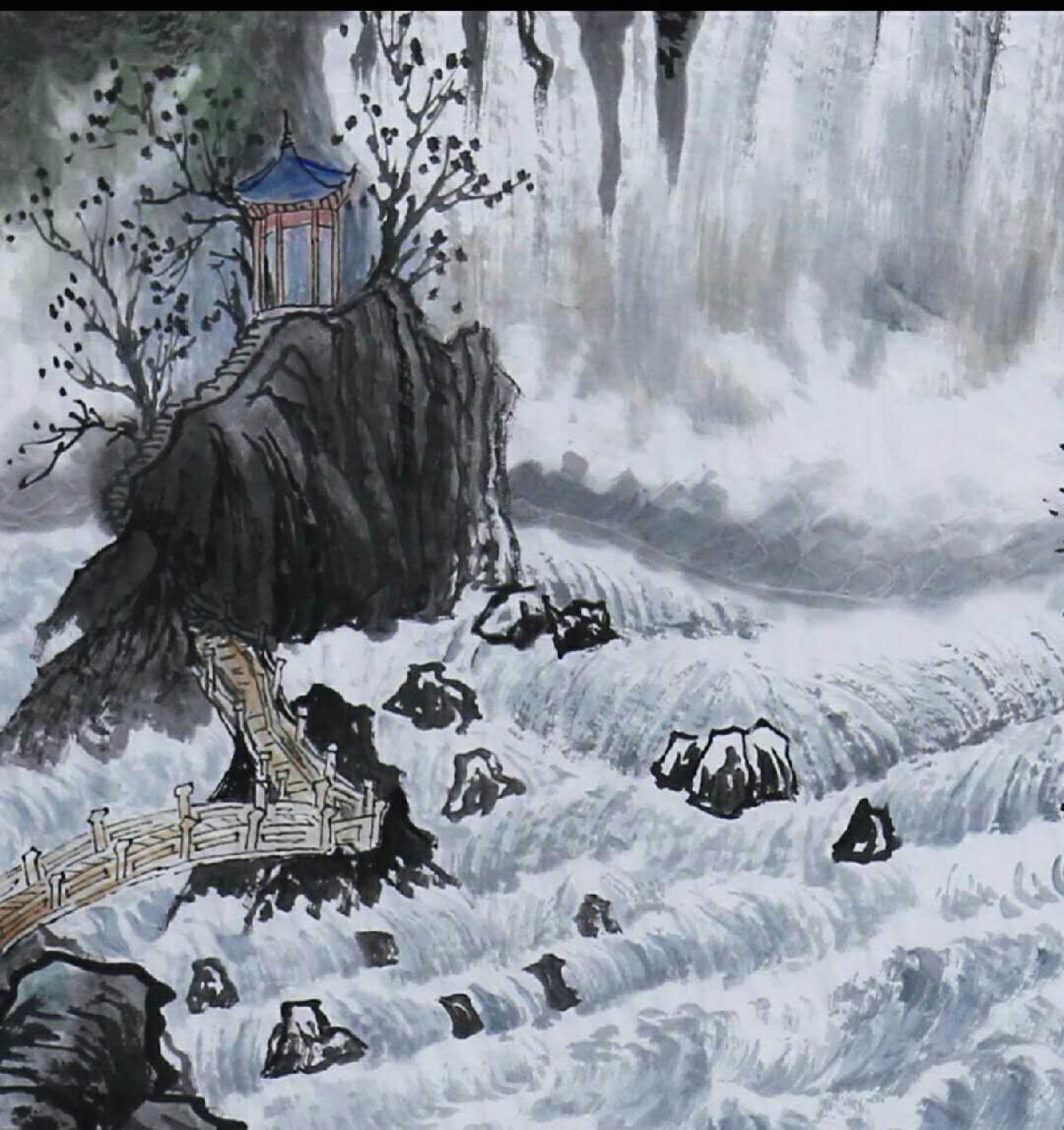 康笑楓 國(guó)畫 代理國(guó)畫作品《蒲金鵬國(guó)畫作品》【圖1】