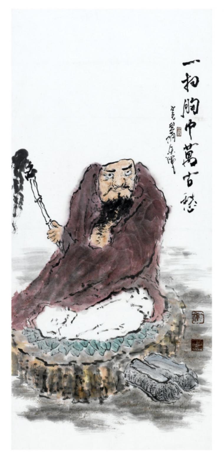 黃東輝國畫作品《【達摩】作者.黃東輝》