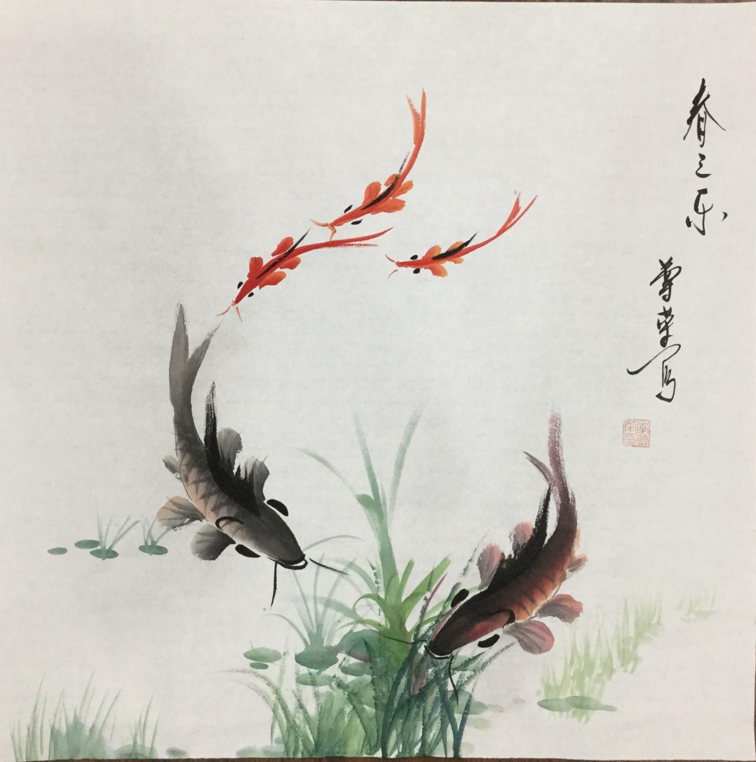 李尊榮國(guó)畫(huà)作品《春之樂(lè)》