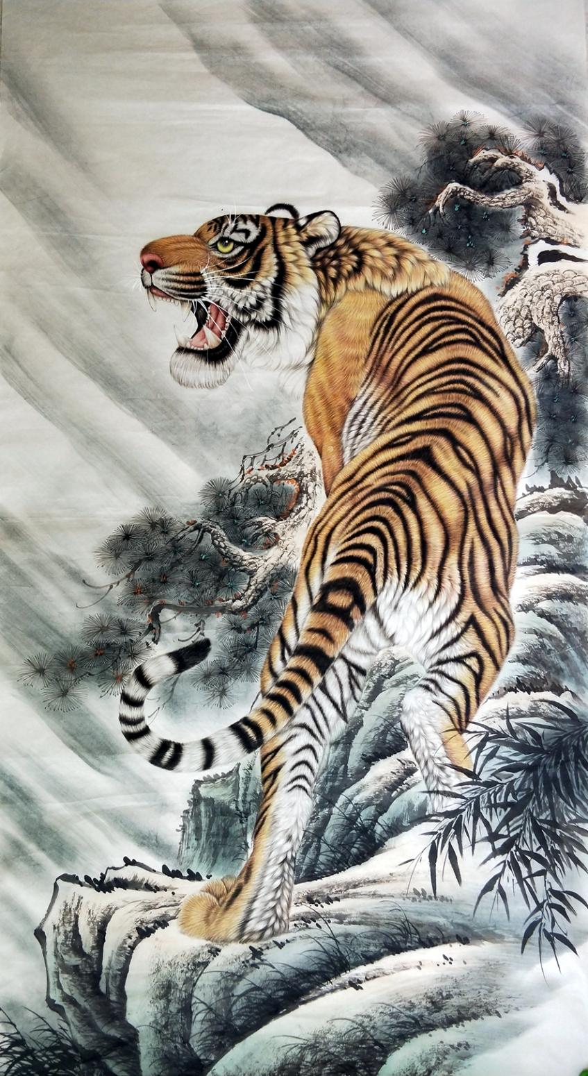王振立國(guó)畫(huà)作品《王振立.王者雄風(fēng)》