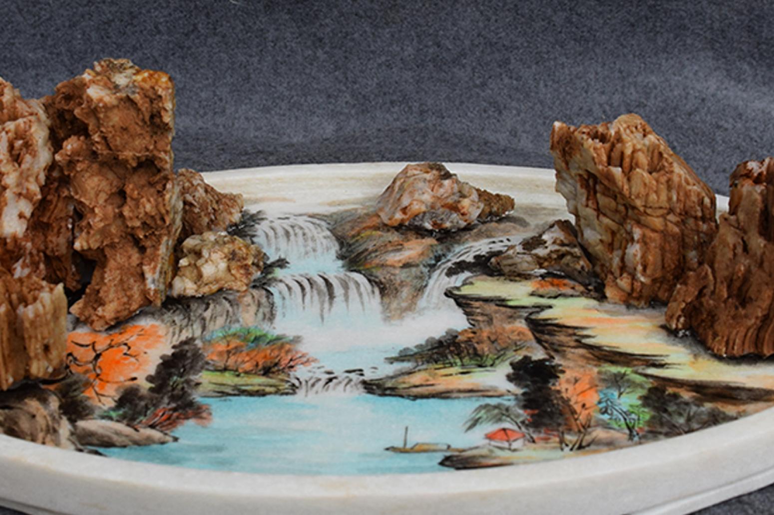 楊增超國畫作品《意境式盆景》