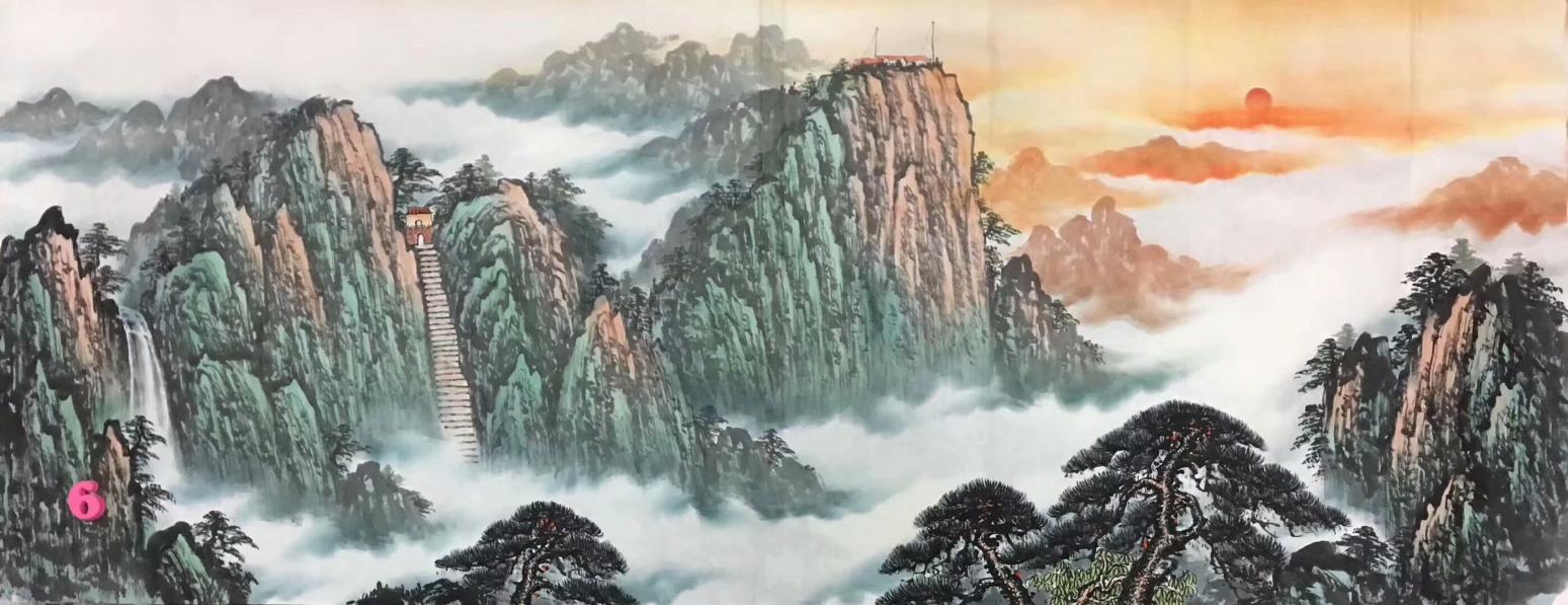 胡漢春國畫作品《劉一民泰山》【圖0】