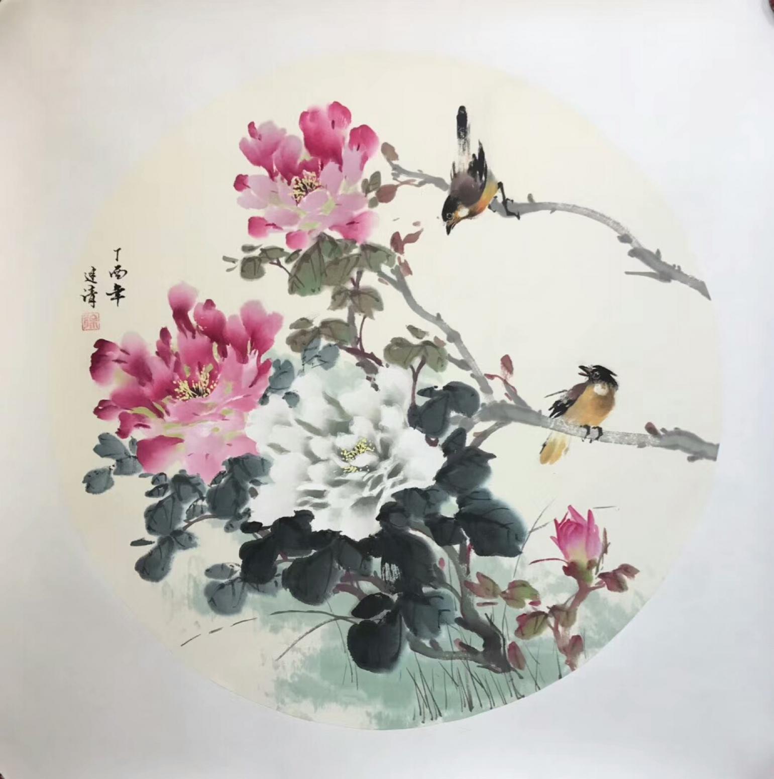 徐建清國畫作品《花鳥》