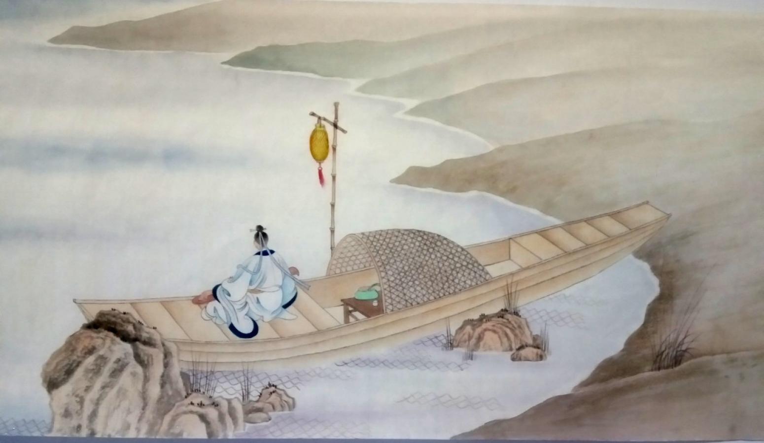 楊國鈞國畫作品《高士圖》