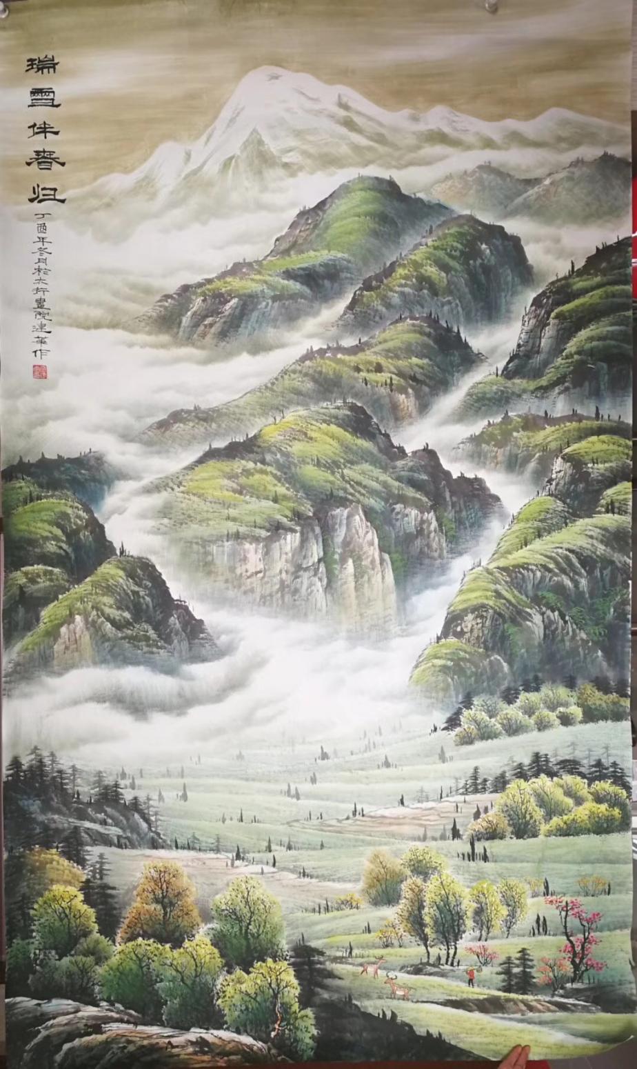 寧建華國(guó)畫(huà)作品《瑞雪伴春歸》