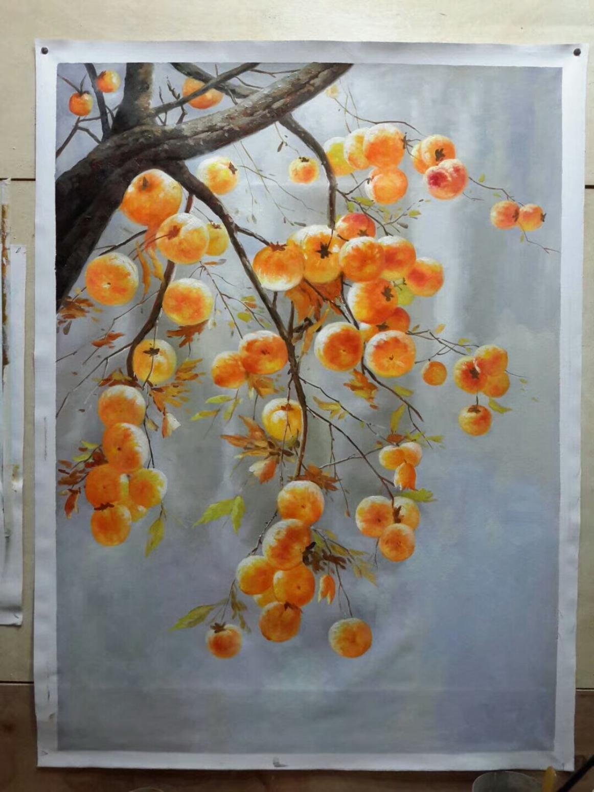 甘佑紅油畫作品《喜事連連》