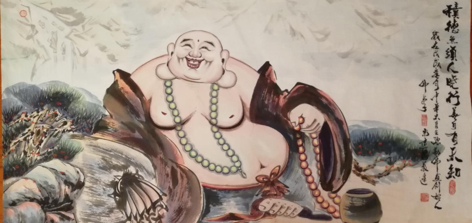 尚建國(guó)國(guó)畫(huà)作品《松入云瑞靠根深人行萬(wàn)里憑心善》【圖0】