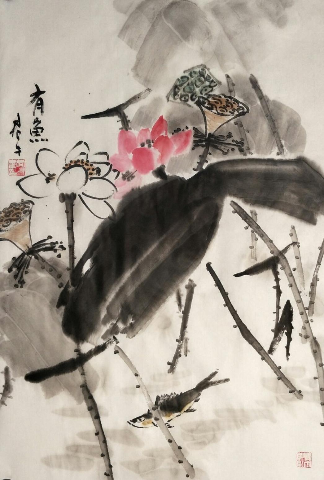 田君才國畫作品《有余》