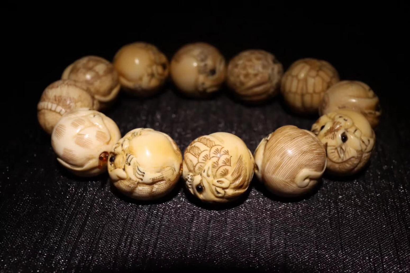 東方古玩城堡文玩雜項(xiàng)作品《牙雕12生肖》【圖1】