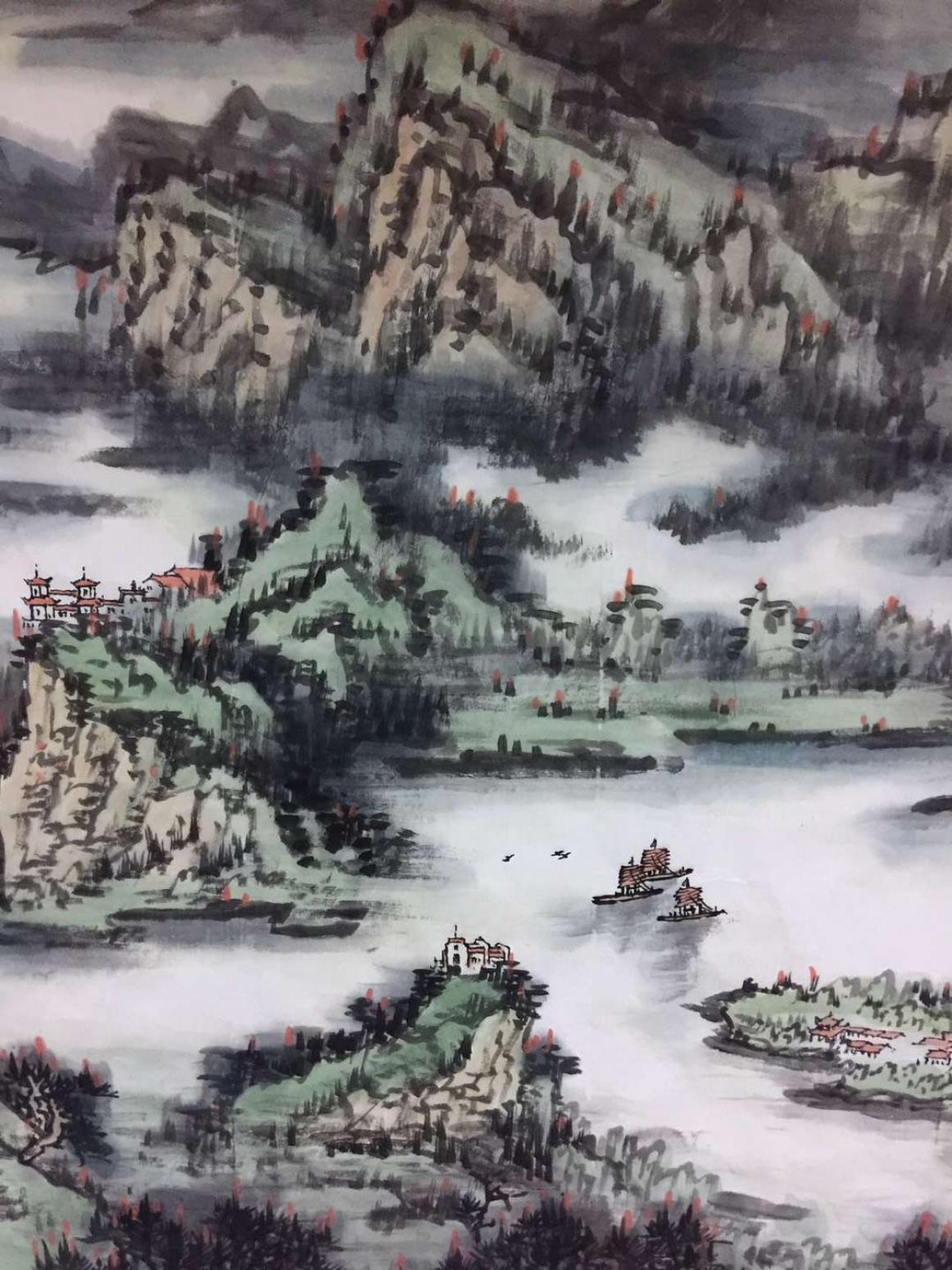 劉應(yīng)雄國畫作品《瀟湘八景全景圖》【圖2】