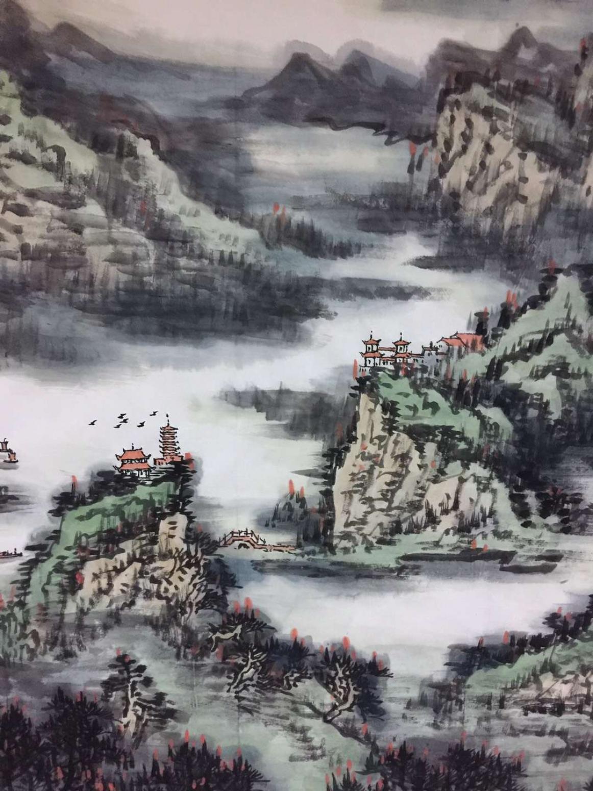 劉應(yīng)雄國畫作品《瀟湘八景全景圖》【圖1】