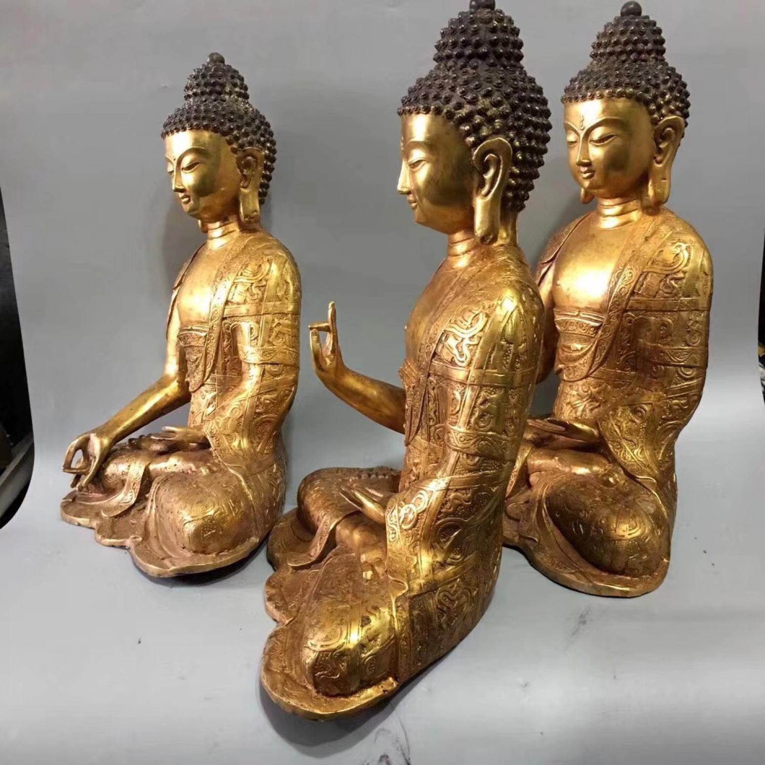 東方古玩城堡文玩雜項(xiàng)作品《三圣銅佛》【圖0】