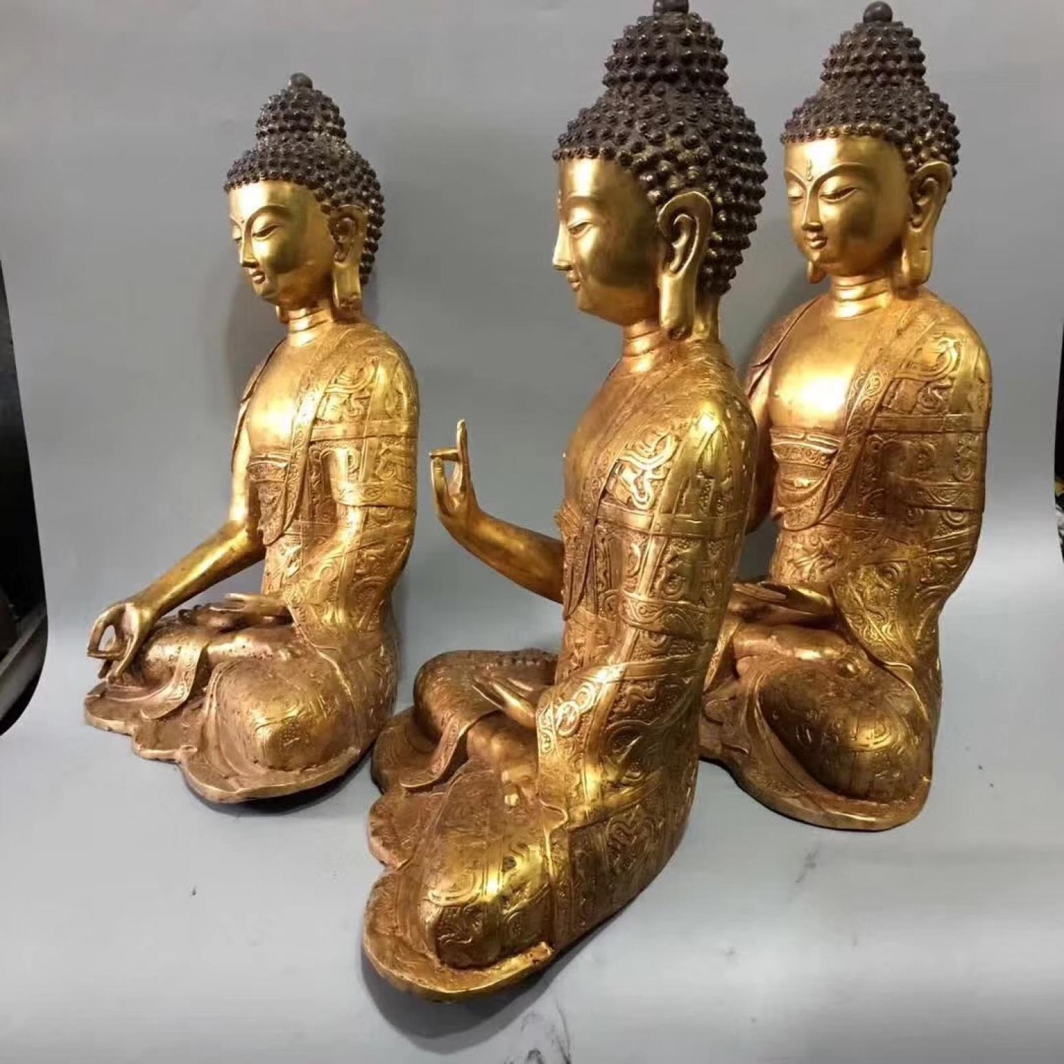 東方古玩城堡文玩雜項(xiàng)作品《三圣銅佛》【圖4】