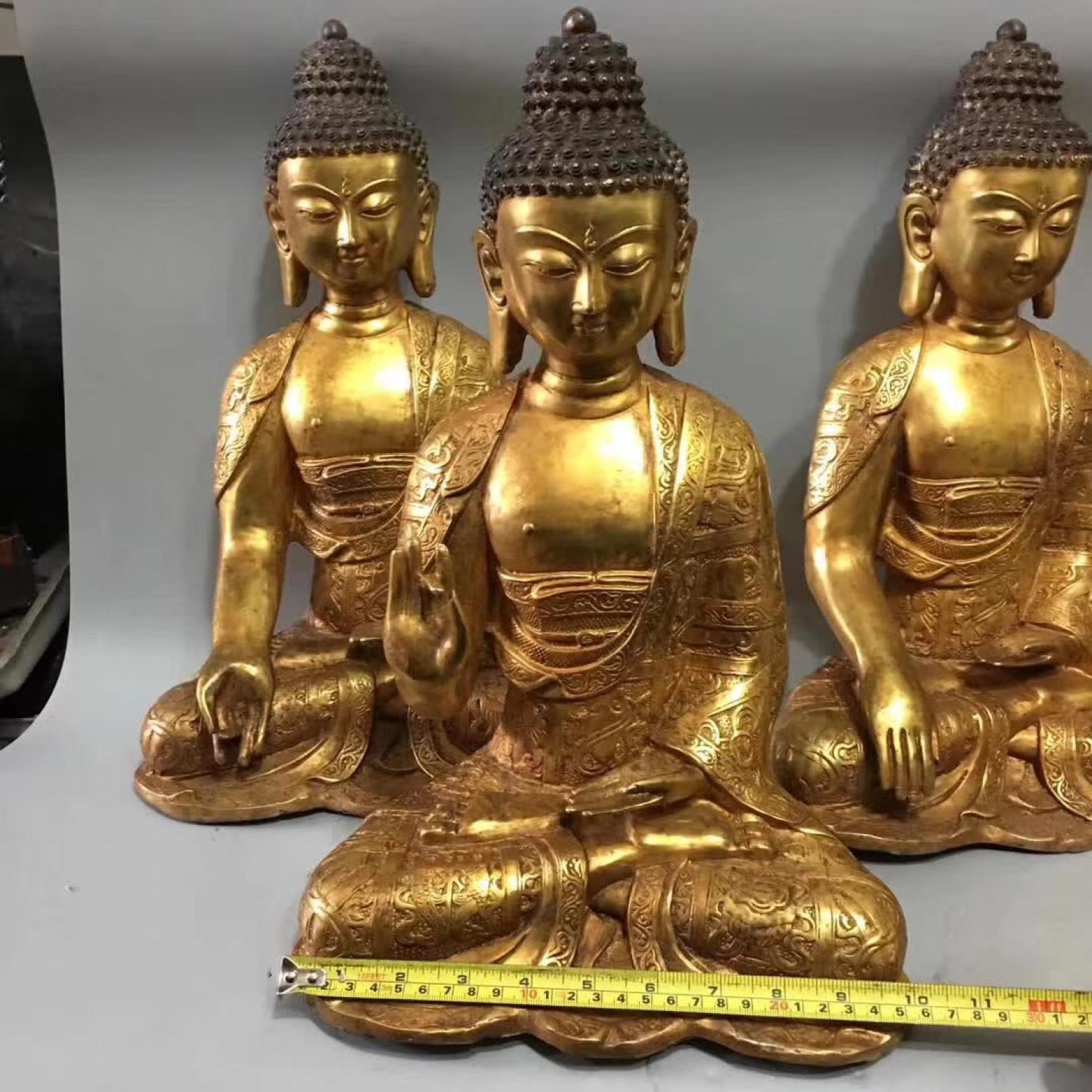 東方古玩城堡文玩雜項(xiàng)作品《三圣銅佛》【圖6】