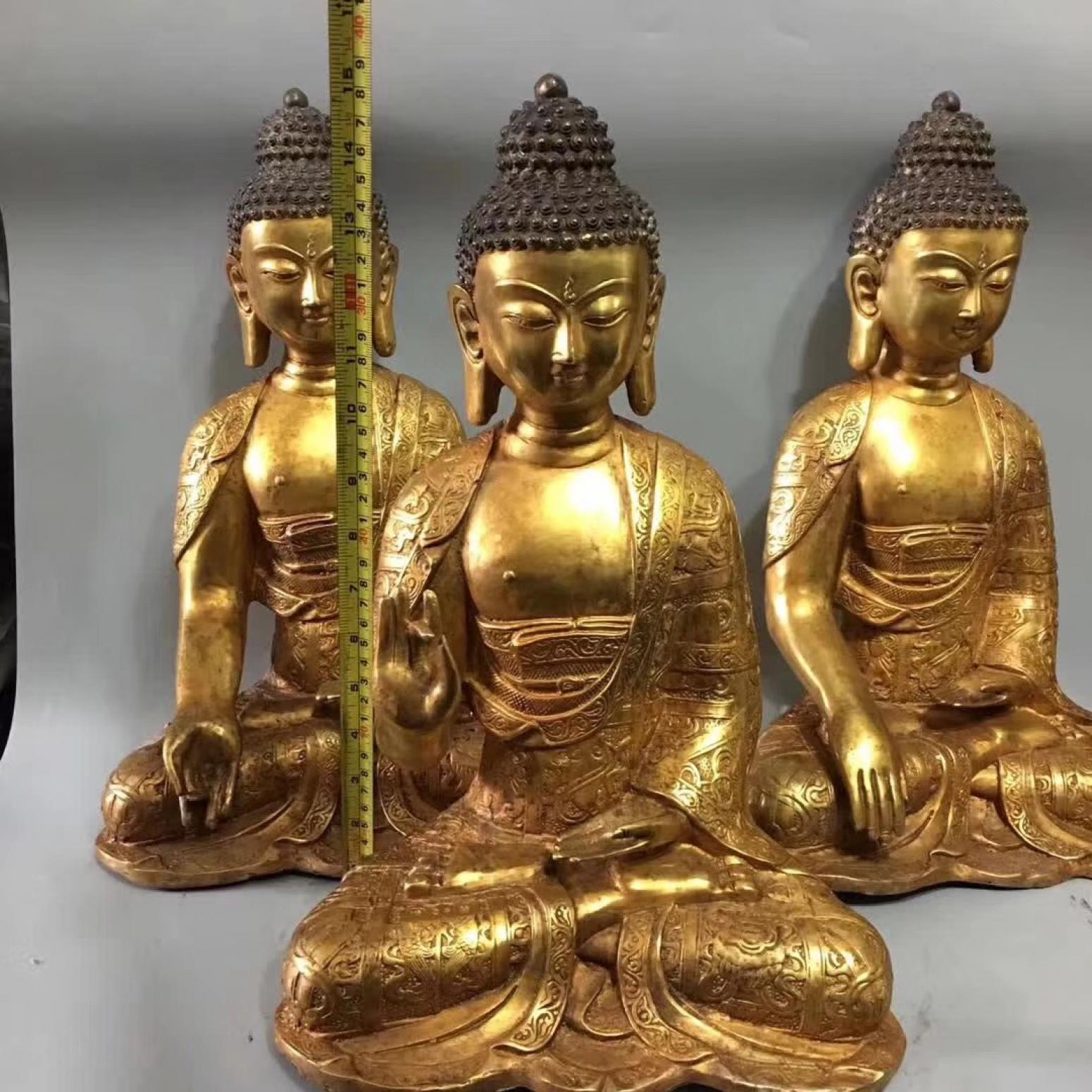 東方古玩城堡文玩雜項(xiàng)作品《三圣銅佛》【圖7】