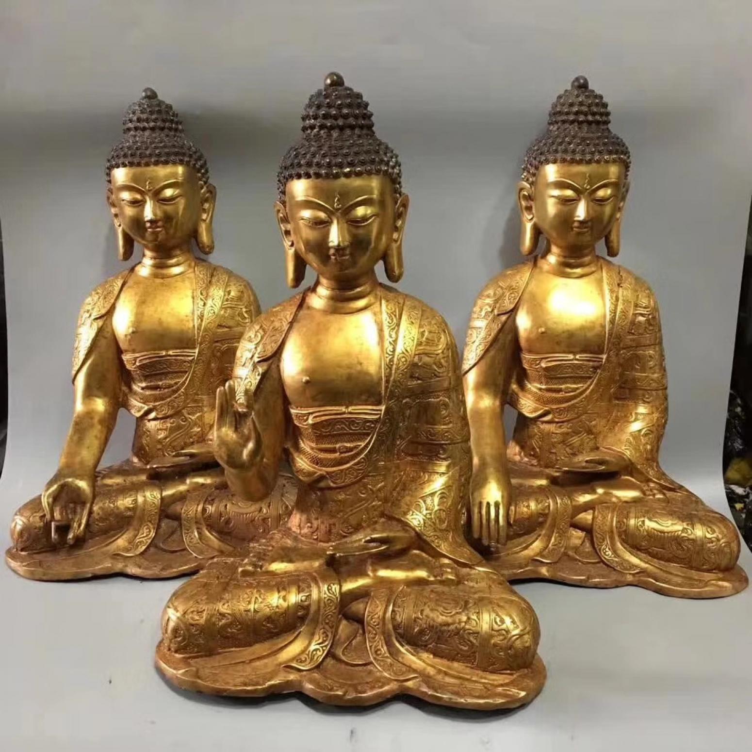 東方古玩城堡文玩雜項(xiàng)作品《三圣銅佛》【圖2】