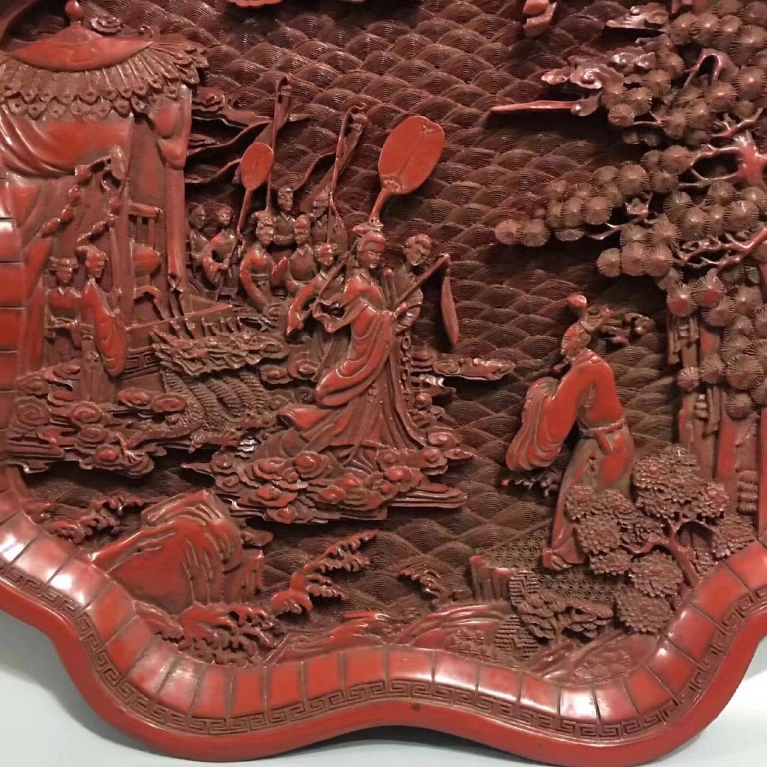 東方古玩城堡文玩雜項作品《漆器大盤擺件》【圖0】