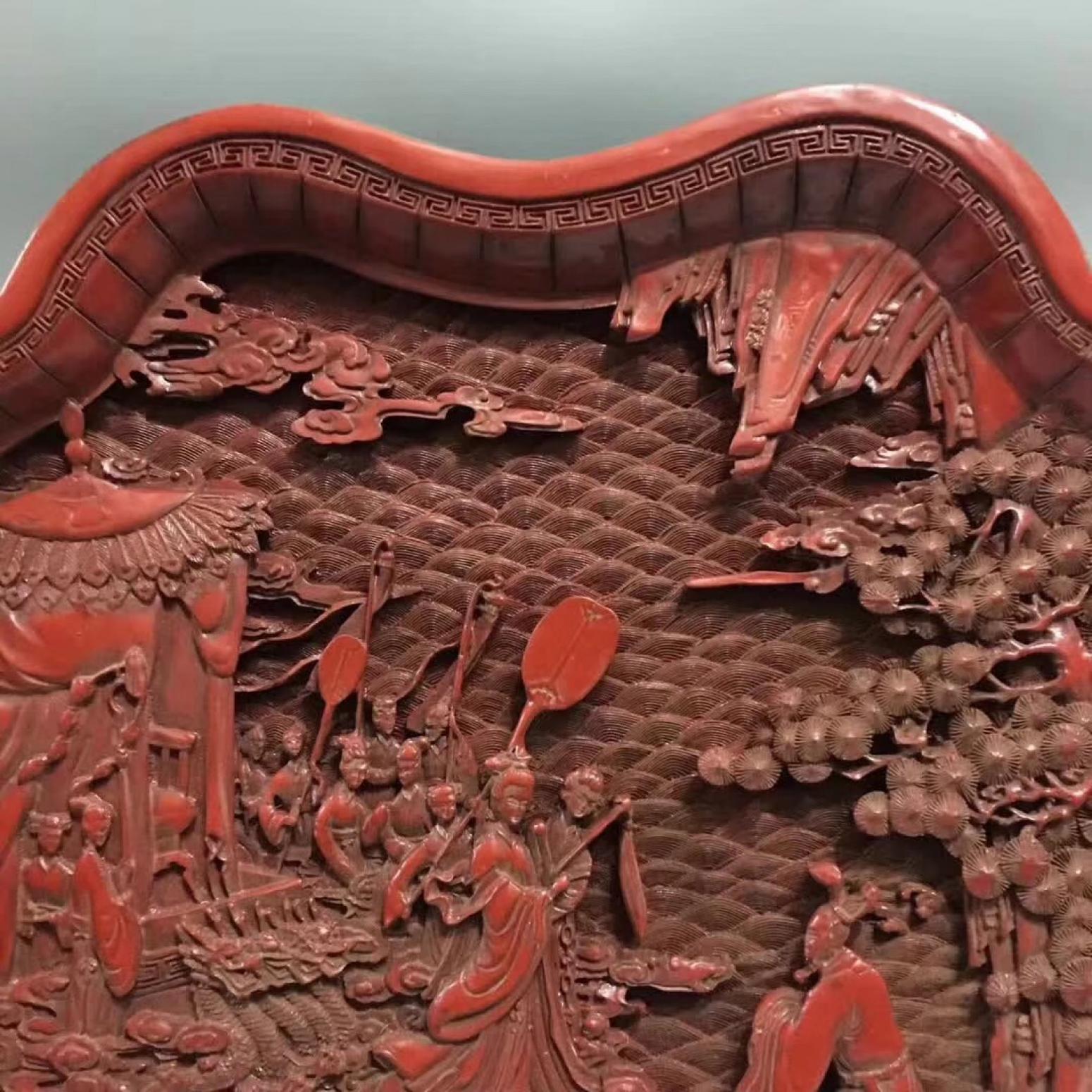 東方古玩城堡文玩雜項作品《漆器大盤擺件》【圖5】