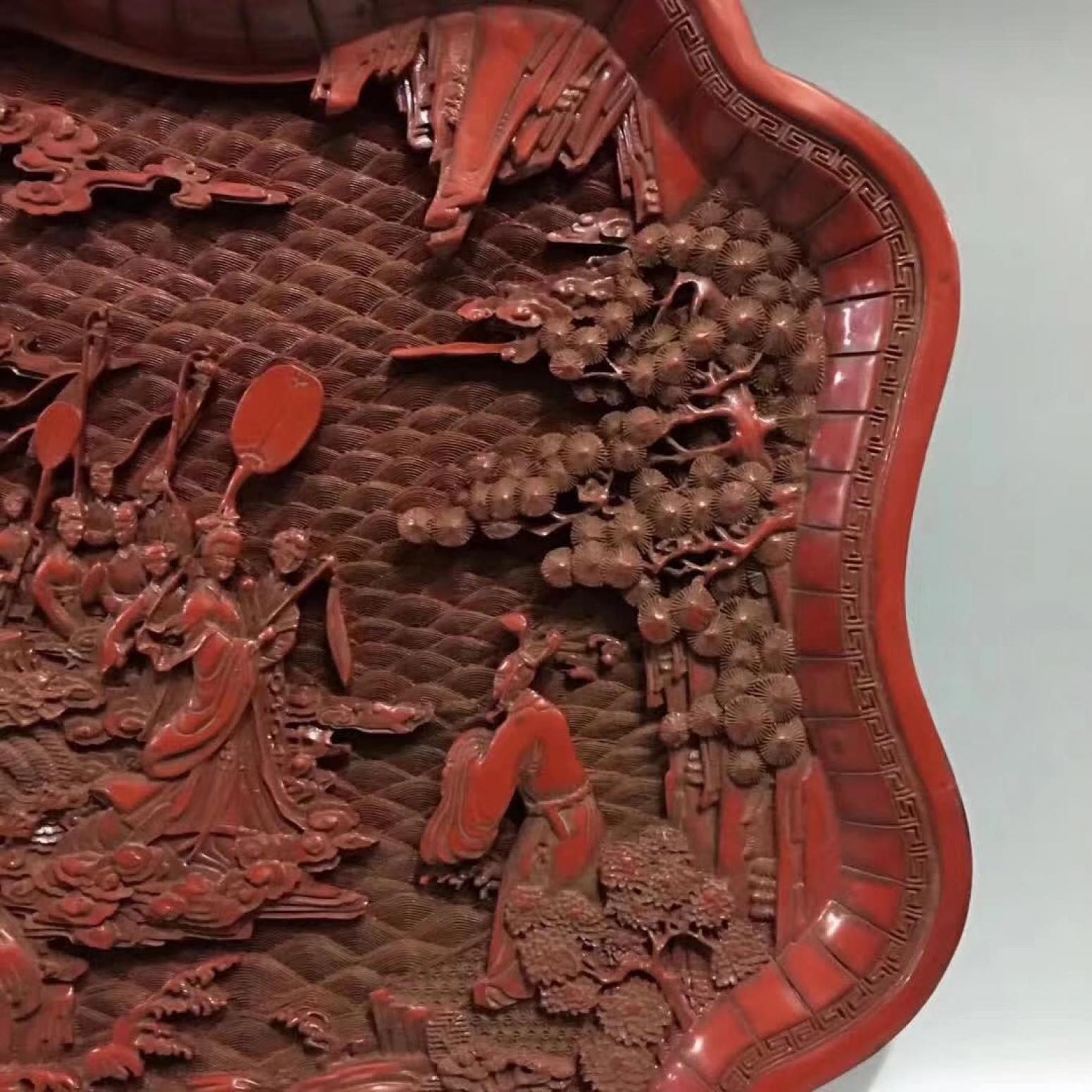 東方古玩城堡文玩雜項作品《漆器大盤擺件》【圖1】