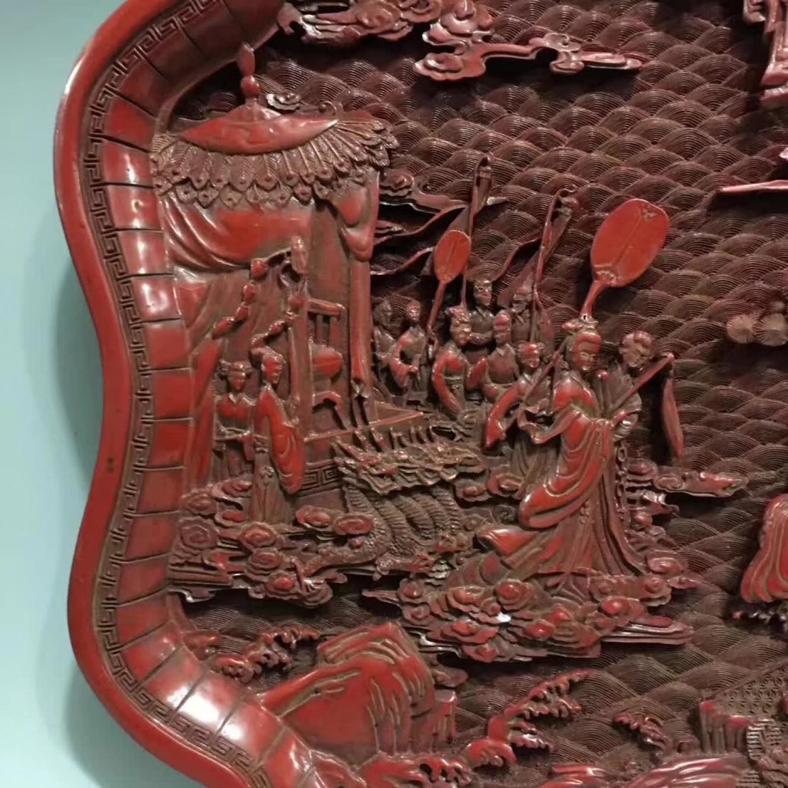 東方古玩城堡文玩雜項作品《漆器大盤擺件》【圖2】