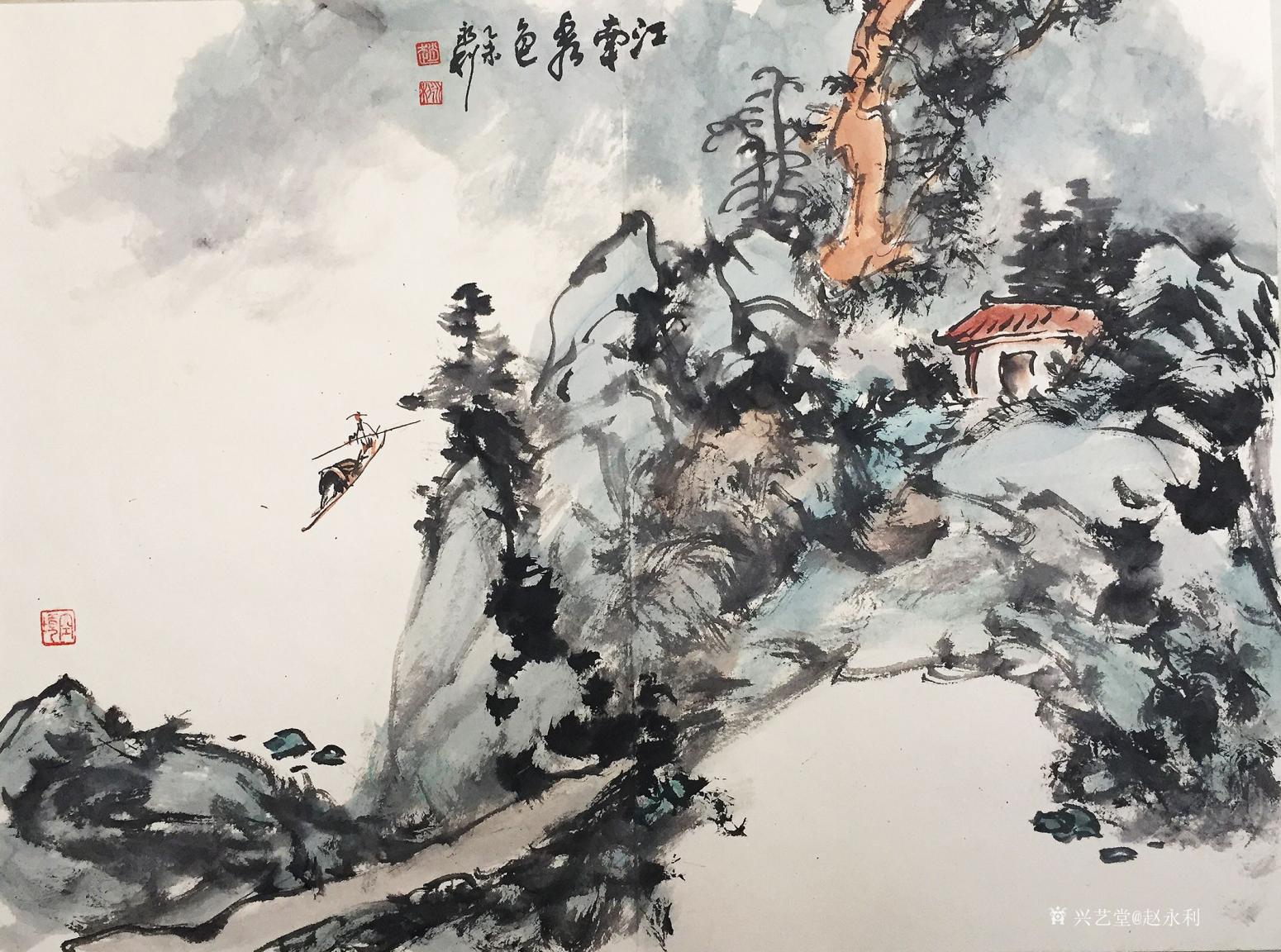 趙永利國(guó)畫作品《吟詩(shī)圖》【圖0】