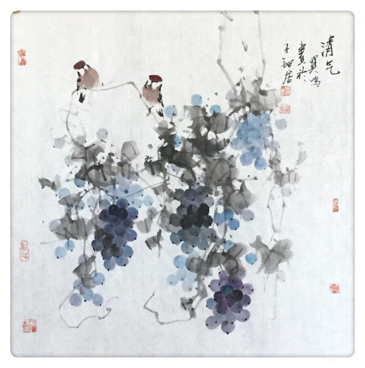 張健國畫作品《國畫》