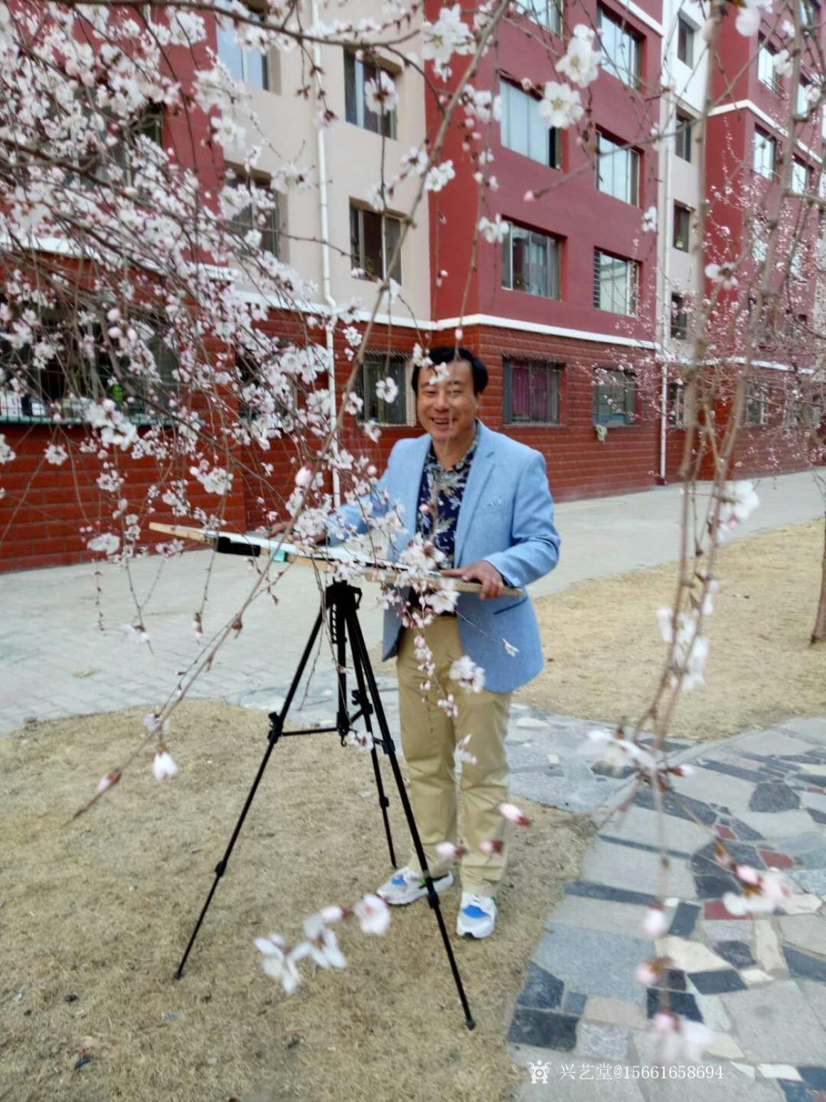 王嵩淼國畫作品《富貴長壽圖》