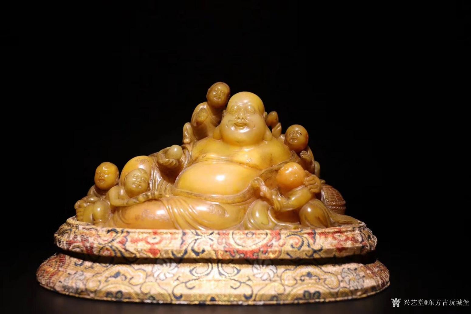 東方古玩城堡文玩雜項(xiàng)作品《黃田玉《五子戲佛》》