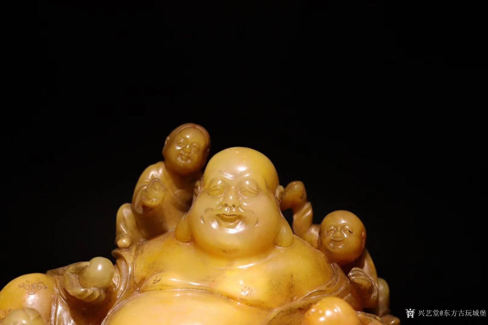 東方古玩城堡文玩雜項(xiàng)作品《黃田玉《五子戲佛》》【圖0】