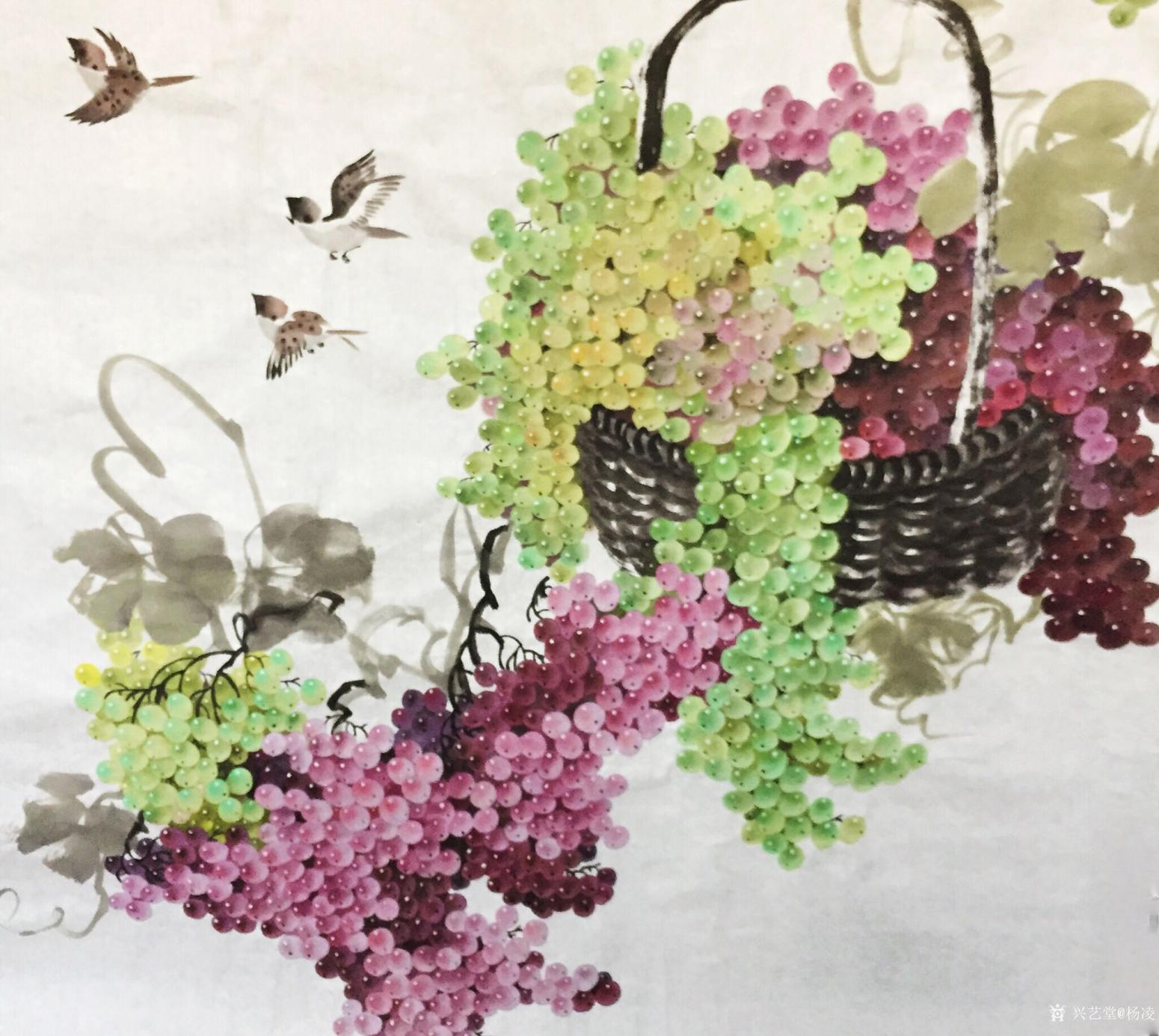 楊凌國畫作品《玉珠滿堂》【圖0】