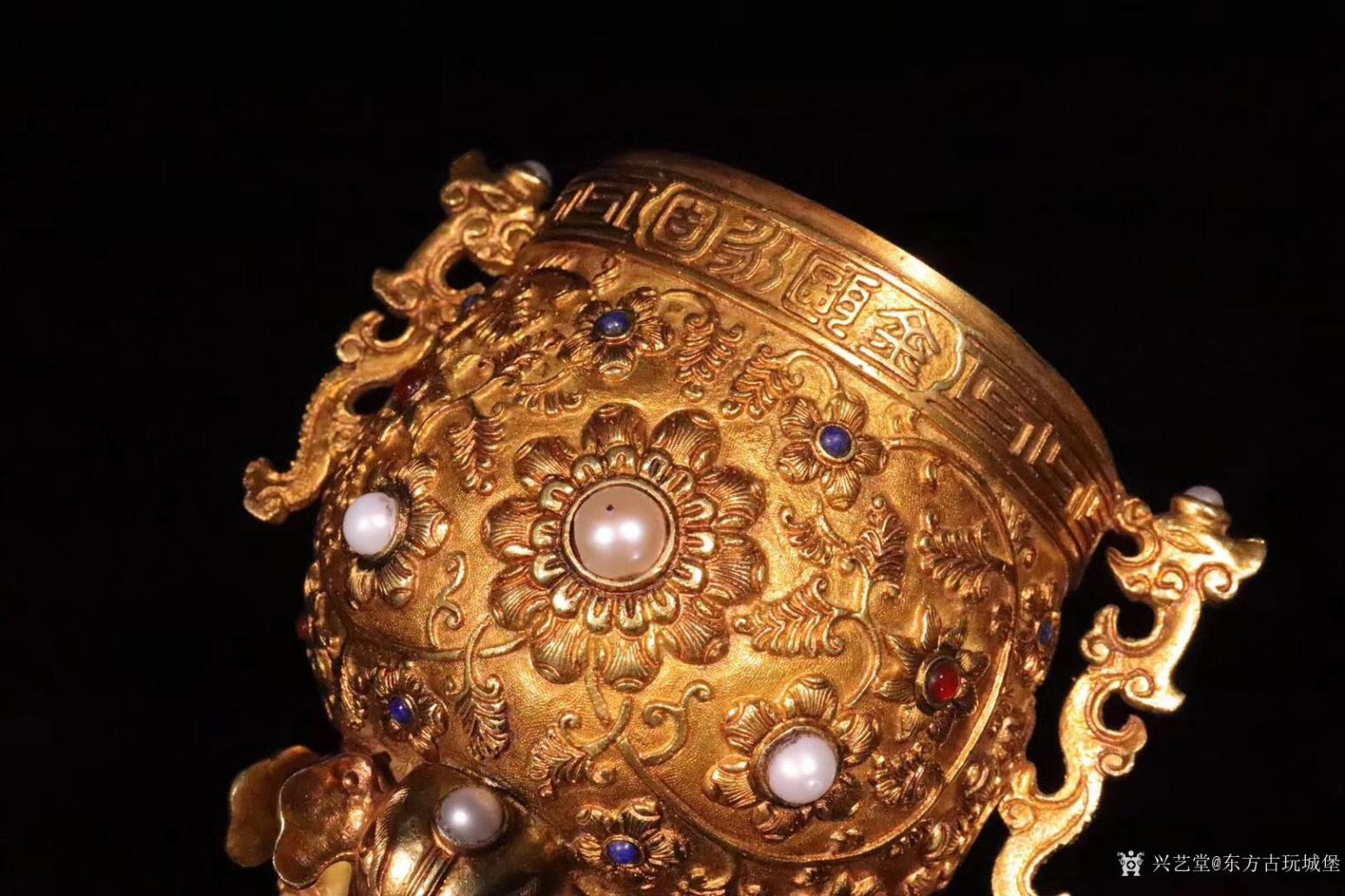 東方古玩城堡文玩雜項作品《三足象鼻杯》【圖1】