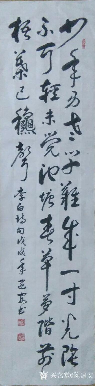 陳建安書法作品《李白詩句》【圖0】