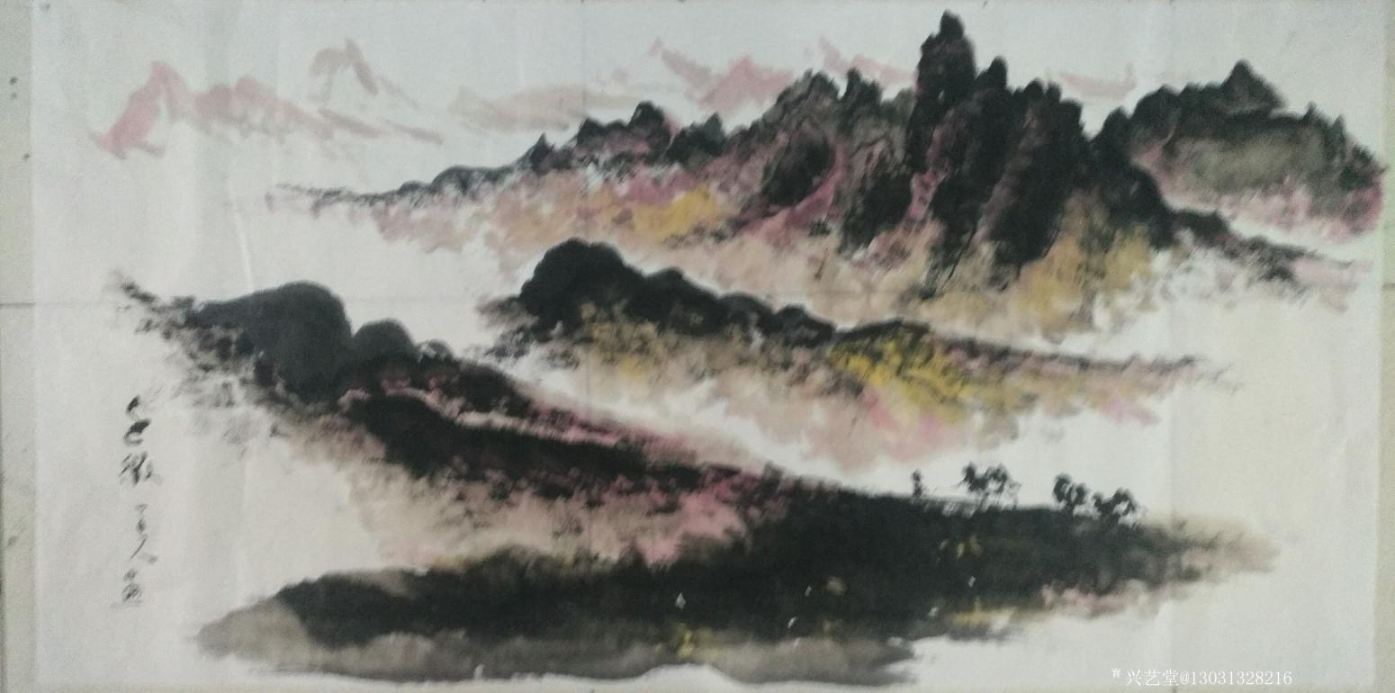 13031328216國畫作品《觀雪》