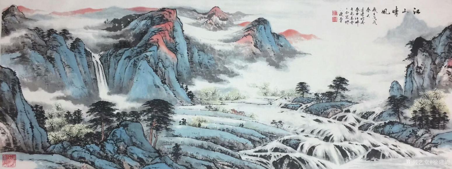 徐建清國(guó)畫(huà)作品《江山風(fēng)晴》