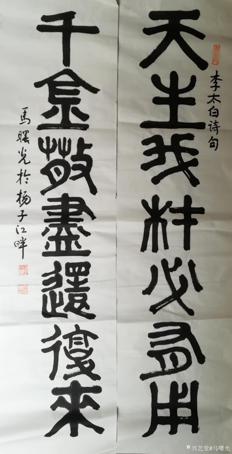 馬曙光書法作品《對(duì)聯(lián):天生我材必有用》