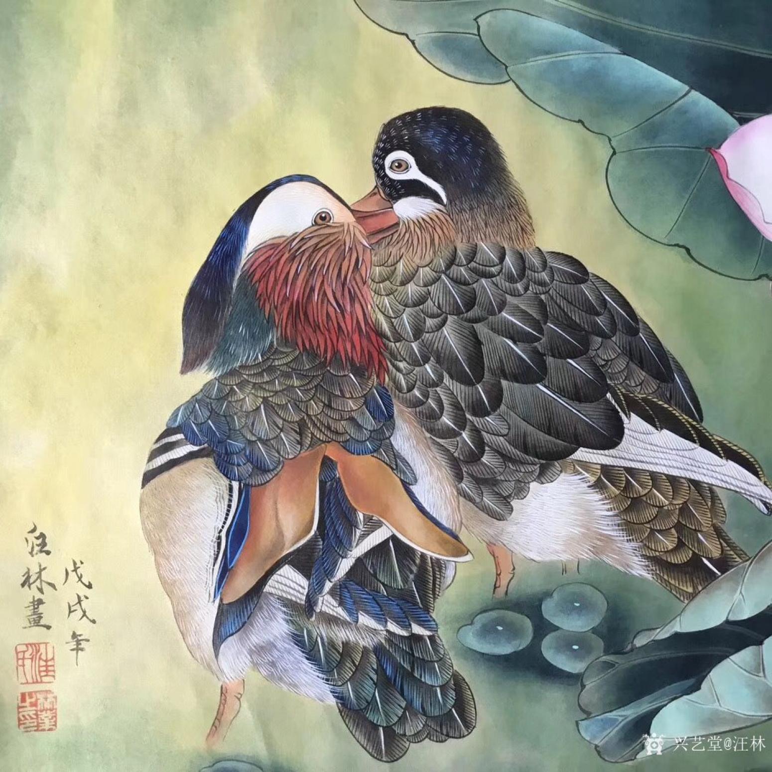 汪林國(guó)畫(huà)作品《和和美美》