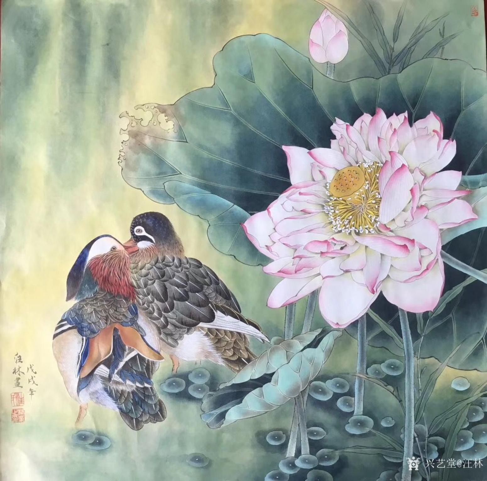 汪林國(guó)畫(huà)作品《和和美美》【圖1】