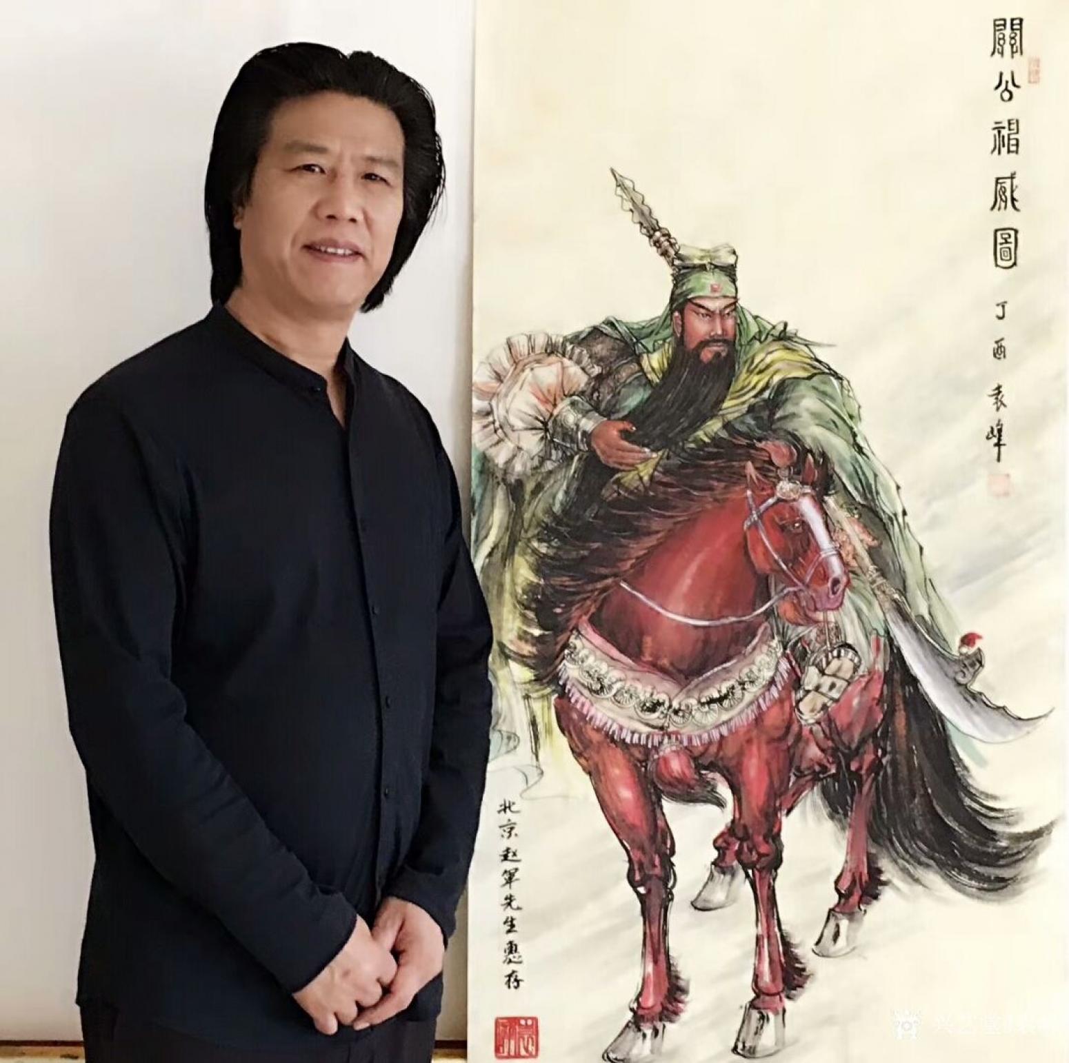 袁峰國畫作品《關公神威圖》【圖1】