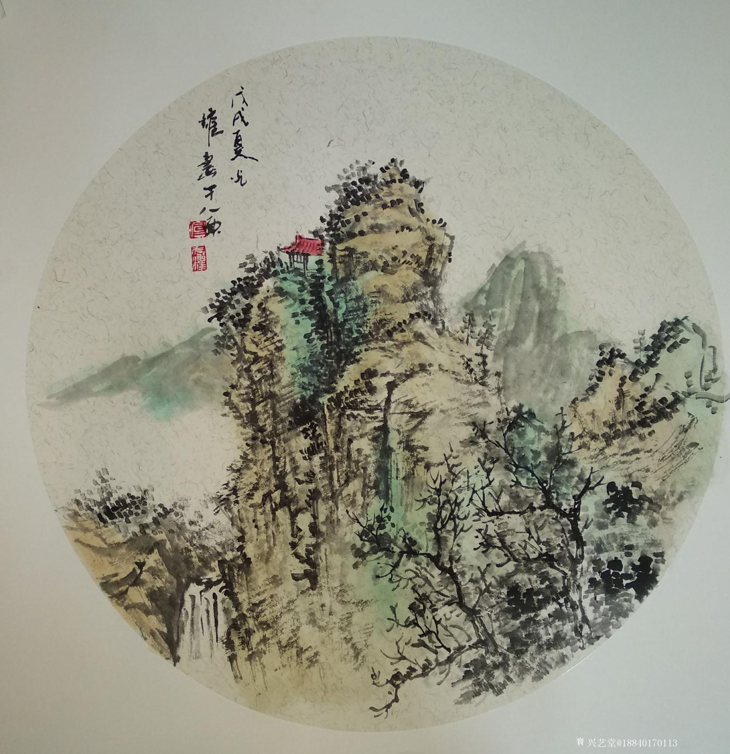 西泉繪畫工作室國畫作品《山水練習(xí)50包郵》【圖0】