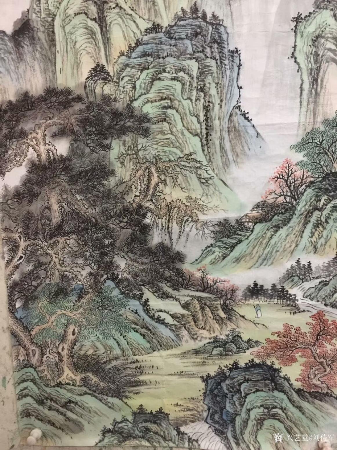 劉傳軍國畫作品《綠水青山氣象新》【圖1】