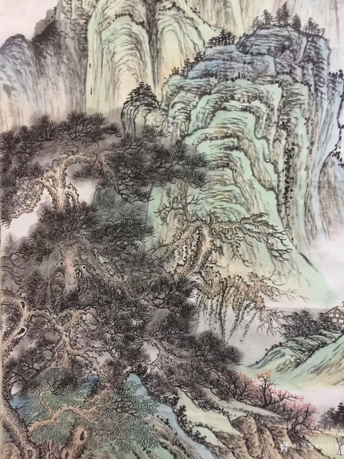 劉傳軍國畫作品《綠水青山氣象新》【圖3】