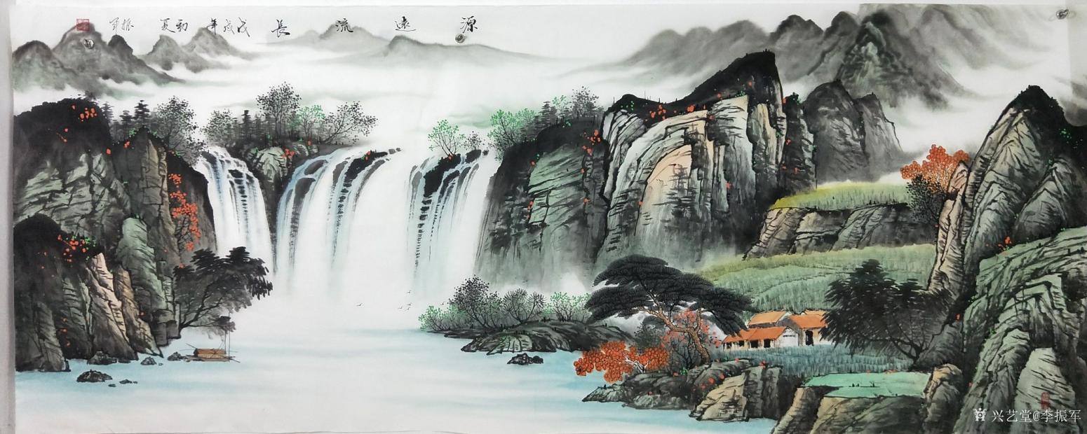 李振軍國(guó)畫作品《源遠(yuǎn)流長(zhǎng)》【圖0】
