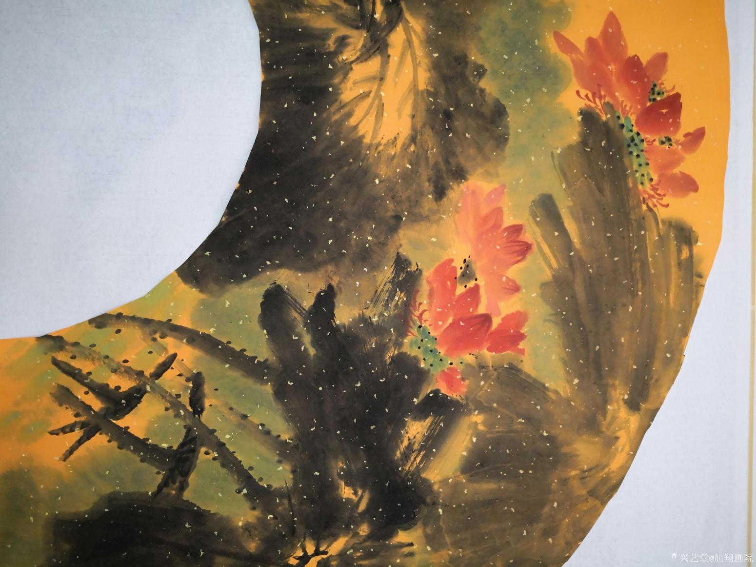 旭翔畫院國畫作品《荷塘清趣》【圖1】