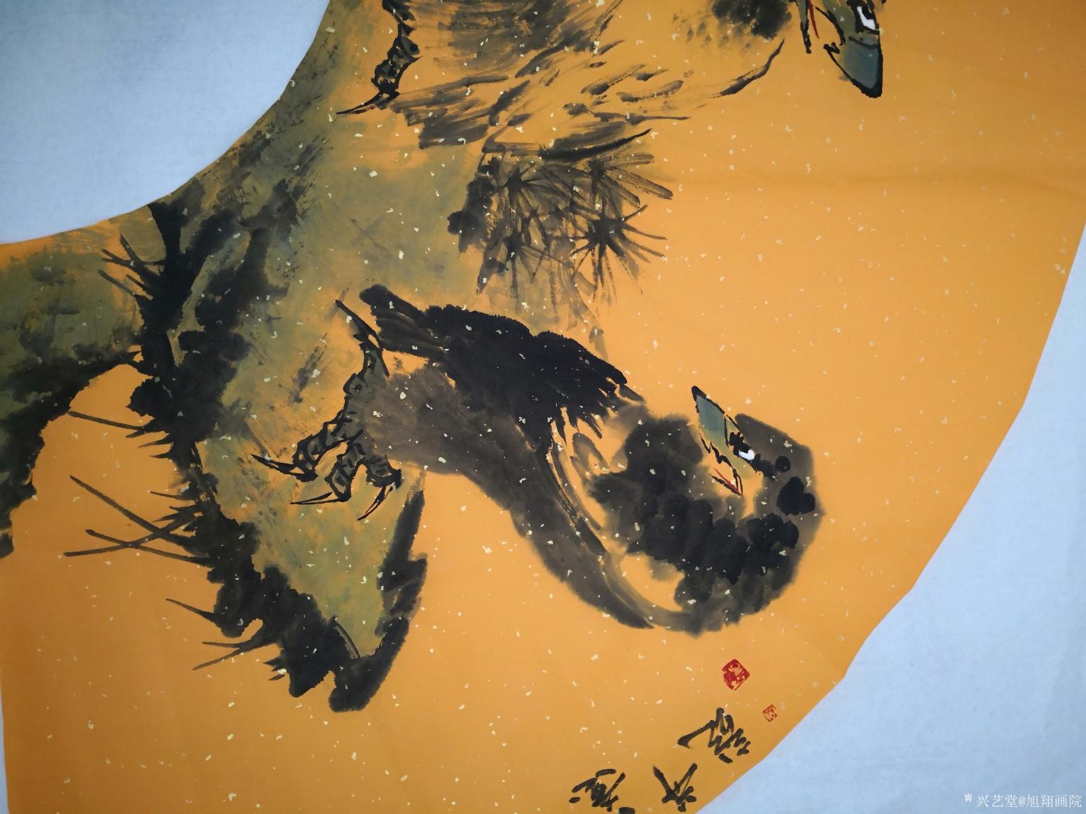 旭翔畫院國畫作品《蒼松雄鷹》【圖1】