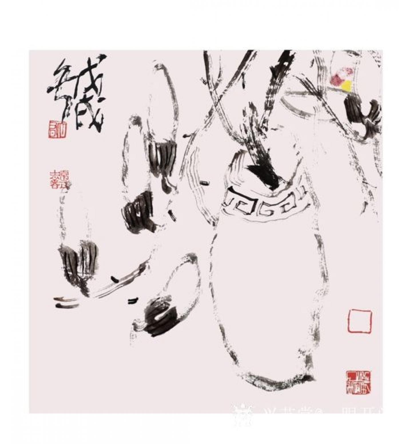 一眼開(kāi)門國(guó)畫作品《崔大有》【圖0】