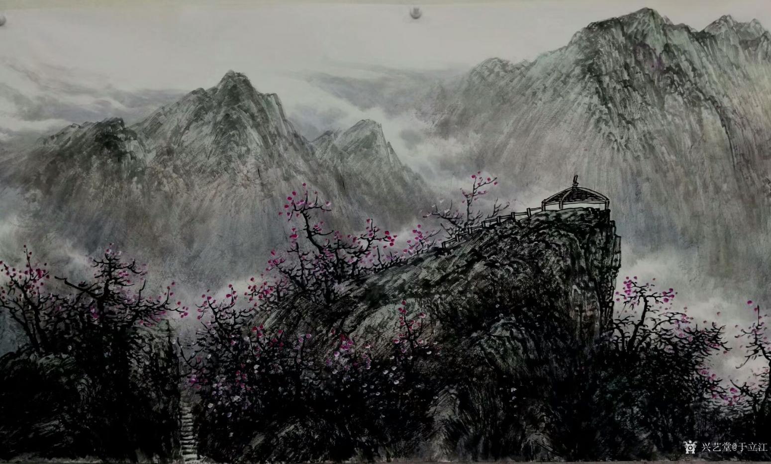 于立江國畫作品《春山流泉》【圖0】