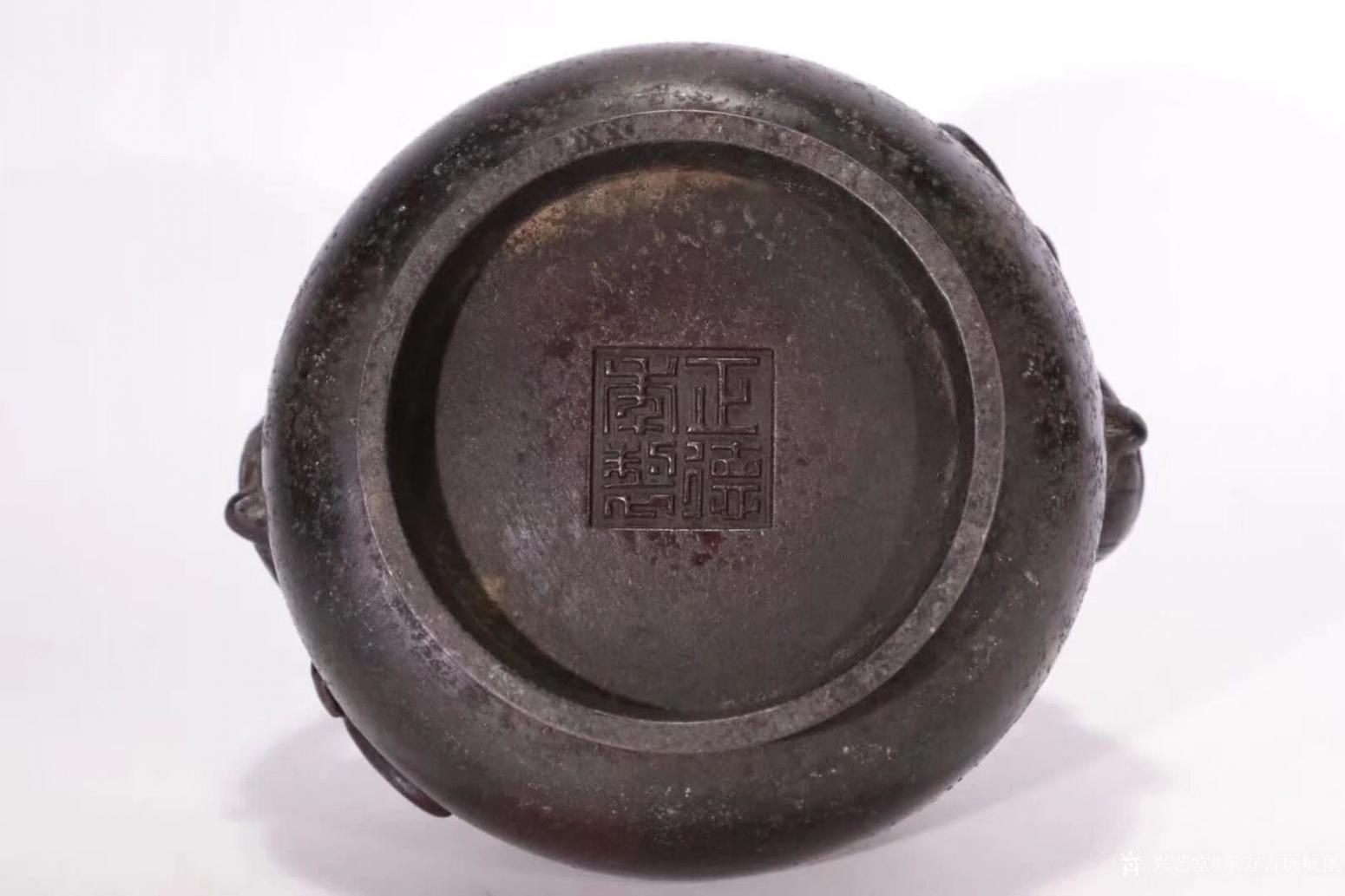 東方古玩城堡文玩雜項作品《雙螭龍耳銅爐》【圖6】